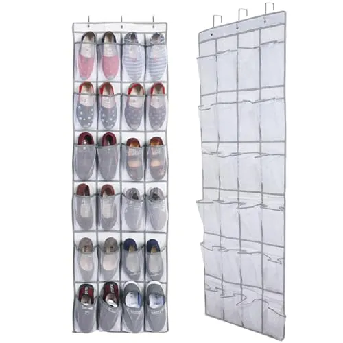 Stück Organizer über der Tür für Schuhe, Hängend Aufbewahrungstasche mit 24 Taschen, Schuhaufbewahrung Hängend, Multifunktionale Hängeorganizer für Schlafzimmer Wohnzimmer Badezimmer 2