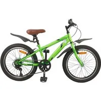 vidaXL Kinderfahrrad 20 Zoll 6-Gang Grün für 6-11 Jahre - Das coole Kinderfahrrad mit stabilem Stahlrahmen und 6 Gängen sorgt für Spaß und Abenteuer im Freien. Ideal für junge Entdecker, die die Natur lieben!
