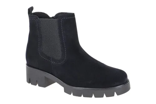Gabor Chelsea Boots Damen 31343330323232 Blau 40 EU - Wanderschuhe - stilvolle Chelsea Boots aus hochwertigem Velourleder mit komfortablem Fußbett und rutschhemmender Sohle für ein angenehmes Gehgefühl.