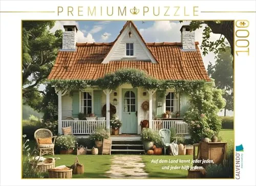 CALVENDO Puzzle Cooles Haus | 1000 Teile für entspannte Stunden - Entdecke die charmante Welt des Landlebens mit diesem 1000 Teile Puzzle. Perfekt für entspannte Momente und kreative Freizeitgestaltung. Ideal für Puzzle-Liebhaber und alle, die die Natur schätzen.