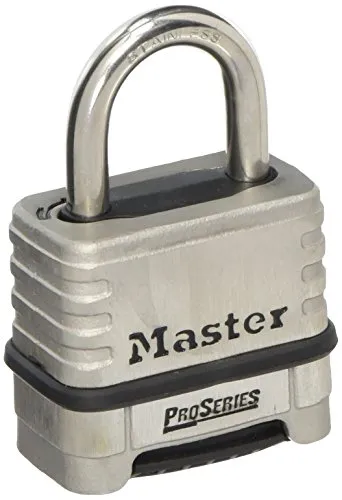 Master Lock Vorhängeschloss, ProSeries® Edelstahl-Hochsicherheitsschloss, zurücksetzbares Zahlenschloss, am besten für Baustellen, Industriestellen, Produktionsumgebungen und mehr