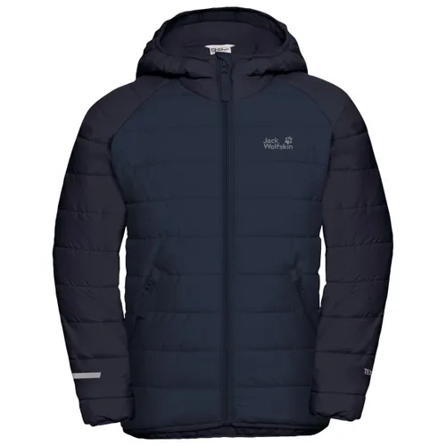 Jack Wolfskin ZENON JKT KIDS - Outdoorjacke für Kinder in Blau (128 EU) - Funktionsjacke für aktive Kinder, atmungsaktiv, wasserabweisend und winddicht für optimalen Schutz bei Outdoor-Abenteuern.