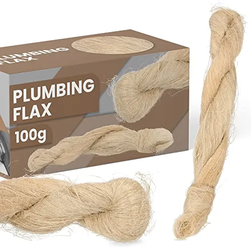 Dichtungshanf 100 g Hanf Zopf Hanfrolle Flachsrolle Dichtungsflachs Dichthanf Abdichten von Wasserleitungen Rohrabdichtung Gewindedichtung Gas- Wasserinstallation | Temperaturbeständigkeit 160°C
