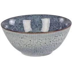 Broste Copenhagen Nordic Sea Schale Ø 25 x H 11 cm - Schalen & Schüsseln, handgefertigte Steingut-Schale, spülmaschinenfest und mikrowellengeeignet – ein einzigartiges Unikat inspiriert von der Nordsee.