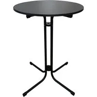 CHEFGASTRO Klappbarer Stehtisch mit Hussen – Rund 110x80 cm