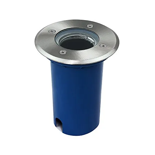 NCC-Licht Bodeneinbaustrahler GU10 IP67 überfahrbar Außenstrahler Wegeleuchte Edelstahl Glas (Rund)