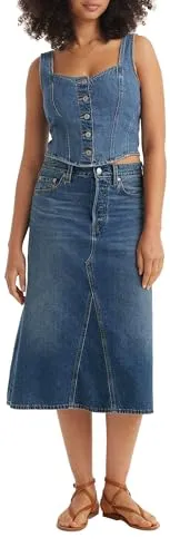 Levi's Damen HR A LINE Decon Skirt Rock, MID Morning, 26 in lila von Levi's