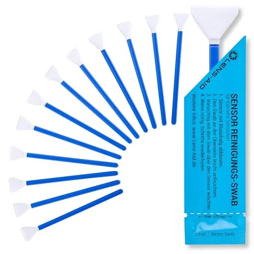 Lens-Aid Sensor Cleaning Swabs zur Reinigung von APS-C Kamera Sensoren: 12x Mikrofaser Cleaning Swab 16 mm einzeln verpackt