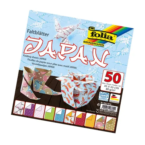 folia Faltblätter JAPAN 100 x 100 mm 80g/qm 50 Blatt