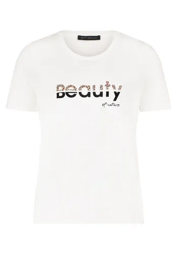 Betty Barclay Basic Shirt Damen Baumwolle weiß bedruckt - Shirts in stylischem Design mit modernem Foliendruck, ideal für vielseitige Kombinationen im Alltag oder bei besonderen Anlässen.