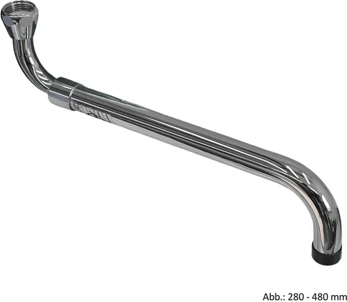 Neoperl 16630096 Universal S-Auslauf ausziehbar verchromt - Strahlregler mit 280-480mm verstellbarem Auslauf, perfekte Oberflächenqualität für langlebige Nutzung.