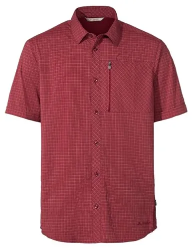 VAUDE Men's Seiland Shirt IV - Carmine M - Hemden, sehr elastisch und schnelltrocknend, klimafreundlich hergestellt aus innovativem Altreifen-Recycling.