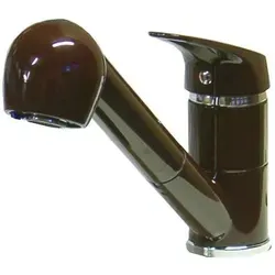 Einhebel Küchenarmatur mit Geschirrbrause Mocca - Hochwertige Armatur mit schwenkbarer Geschirrbrause, ideal für moderne Küchen. Robuster Messingkörper und einfache Montage durch Schnellbefestigungssystem.