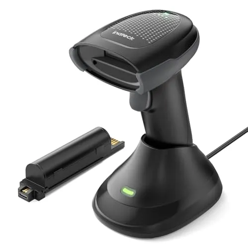 Inateck Kabelloser Barcode Scanner 2D mit 2 Akkus von Inateck