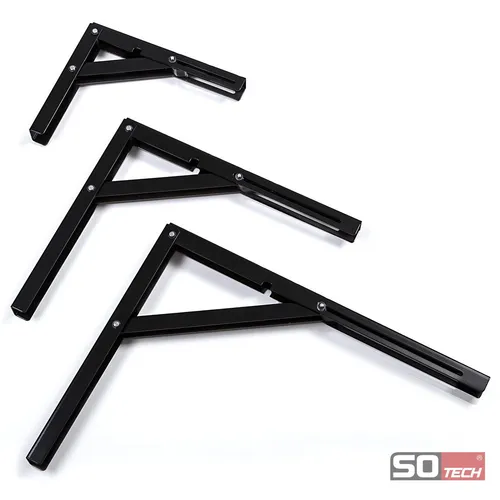 SO-TECH® Klappkonsole Klappenträger LxH: 200x160 / 300x260 / 390x300 mm schwarz