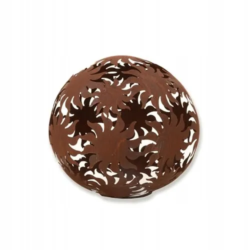 KPGA KAPAGA HOME & GARDEN - Rost - Gartenkugeln für Außen - Deko Garten Vintage - Rost Deko Garten für Kerzen - Kugel Außen - Sonne 30 cm