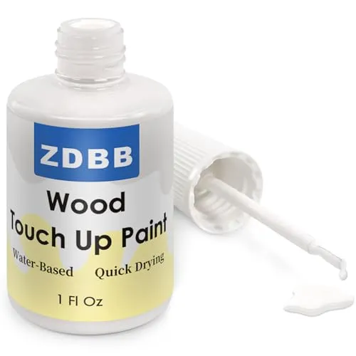 ZDBB Weißer Holz-Ausbesserungsstift, schnell trocknende, geruchsarme Möbelreparaturfarbe für Kratzer und Flecken an Schränken, Türen, Tischen und Kommoden, 1 oz, 1er-Packung