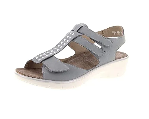 Solidus 24011 Gina - Weite G blau Gr. 40.5 - Wanderschuhe mit herausnehmbarem Fussbett und Leder-Innenfutter, ideal für Komfort und individuelle Anpassung beim Wandern.