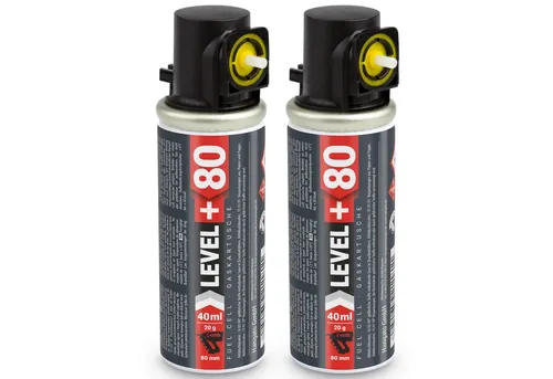 Level+ Gaskartusche LEVEL+ Gaskartusche 80mm 40ml Ersatzgas für Stiftnagler L+80 - 2 St.