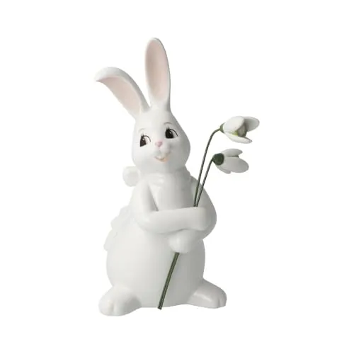Goebel Hasenfigur Hase Lovely Snow Bells - Snow White Ostern - Sammlerfigur aus hochwertigem Porzellan, meisterlich handgefertigt mit elegantem, zeitlosem Design – das perfekte Geschenk für Ostern.