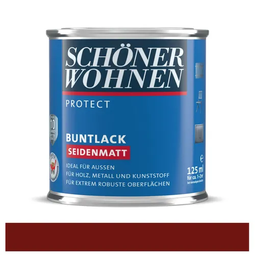 Schöner Wohnen Protect Buntlack Rubinrot (RAL 3003) seidenmatt 125 ml