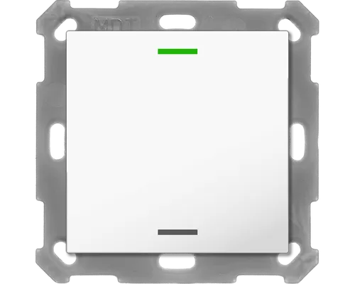 MDT BE-TAL5501.01 KNX Taster Light 55 – 1-fach, RGBW, Reinweiß glänzend - Smart Home KNX Taster mit RGBW-Funktion für individuelle Lichtsteuerung, ideal zur Anpassung von Szenen und Werten in Ihrem Zuhause.