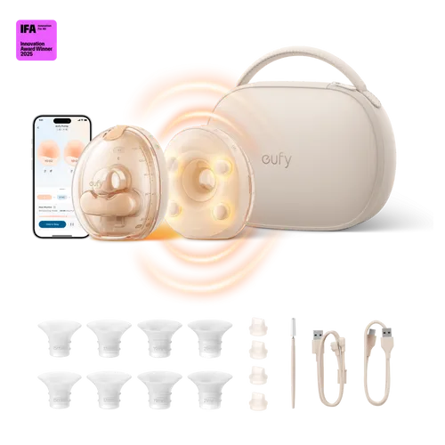 eufy Tragbare Milchpumpe S2 Pro – Effizientes Abpumpen mit HeatFlow™ 2.0