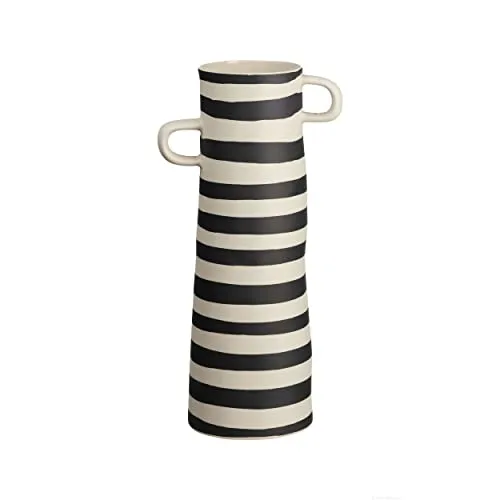ASA 84004130 Steingut Vase, 28cm, Hellgrau/Gebrochenes Weiß in beige von ASA