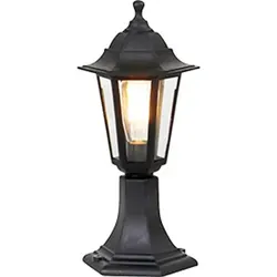 QAZQA - Klassisch I Antik Klassische Stehleuchte I Stehlampe I Standleuchte I Lampe I Leuchte für den Außenbereich schwarz 42,2 cm IP44 - New Hav... - Schwarz