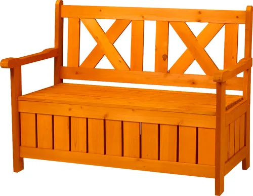 Merschbrock Trade GmbH Truhenbank - Sitzbank mit Stauraum, 115 x 58 x 85.5 cm in Braun, ideal für Ordnung und Stil im Wohnraum