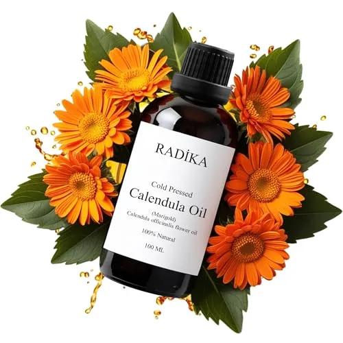 Radika Aromatherapy 30ml | Calendulaöl | Reines & natürliches | calendula | Körperpflege bei Ekzemen & trockener Haut | Ideal für Hände & Füße