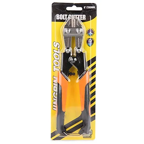 Mini-Bolzenschneider, 8-Zoll-Hochleistungs-Mini-Bolzenschneider Drahtseilschneiderzange Scherschneidwerkzeug zum Schneiden von Bolzen, Ketten, Gewindestangen, Drähten usw.