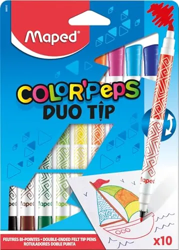 Maped Color'Peps Farbstifte mit Duo-Spitze, 10 Stück