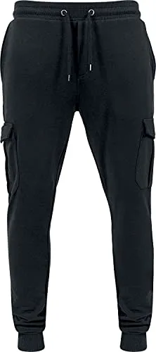 Urban Classics Herren Cargo Hose Fitted Cargo Sweatpants, Gr. W34/L32 (Herstellergröße: L), Schwarz (Black 7)