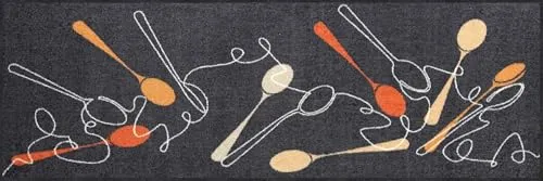 Salonloewe Fußmatte Spoon Dance anthrazit Größe 60x180 cm in grau von Salonloewe