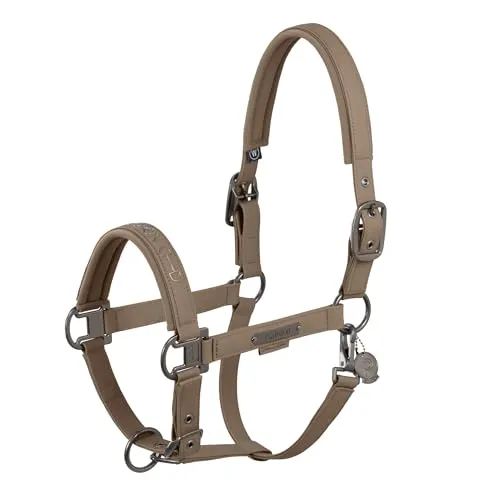 Eskadron Platinum 25 Faux Leather Double Pin Halfter - Reiten – Hochwertiges Halfter mit edler Faux Leather-Oberfläche und weicher Softshell-Polsterung für besten Tragekomfort und perfekte Passform dank beidseitiger Dornschnallen.