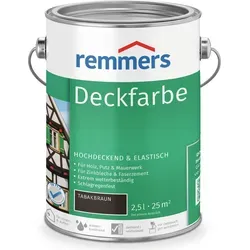 Remmers Deckfarbe tabakbraun, 2,5 Liter - Lacke – Hochdeckende Wetterschutzfarbe für innen und außen, ideal für Holz und viele Untergründe, bietet exzellenten Wetterschutz und UV-Schutz.