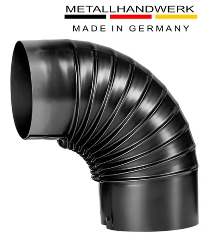 Armin Bay Ofenrohre Ofenrohr Bogen Gebläut 90 Grad - Durchmesser 110 mm ohne Tür