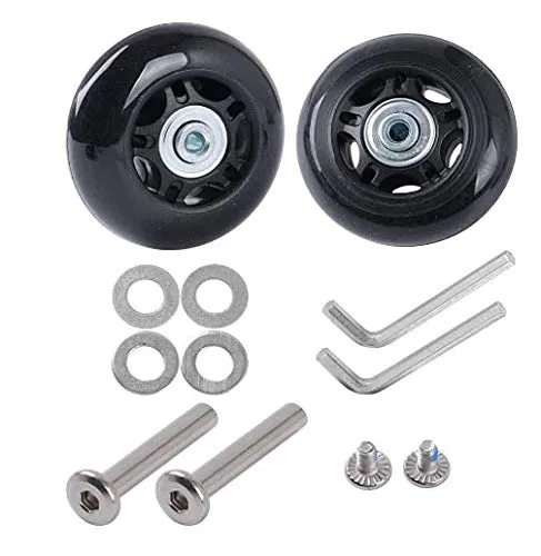 MEJOSER Ersatz Rollen für Koffer Gummi Rollen Räder Ersatz Wheels Rad für Trolley Samsonite Hartschalenkoffer Rollen mit kugellager Ersatzteile, Reparatur Set