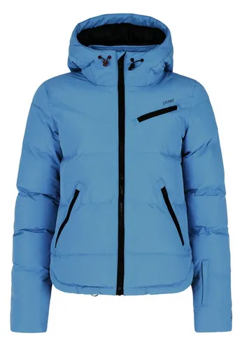 Protest Lucid Jacke Blau S für Damen - Skijacke mit Slim-Fit, wasserdicht bis 10.000 mm und atmungsaktiv. Ideal für Wintersport und Outdoor-Aktivitäten, mit praktischen Taschen und abnehmbarem Schneefang.