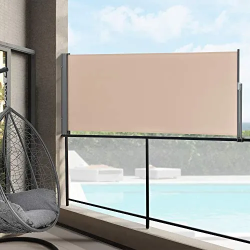 pro.tec Seitenmarkise Mulhacén 140 x 300 cm - Markise für Balkon und Terrasse, bietet flexiblen Sichtschutz und schützt vor Wind und Sonne – ideal für entspannte Stunden im Freien.