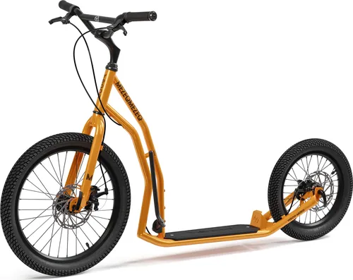 YEDOO Mezeq Tretroller - Offroad Scooter für Erwachsene - Robuster Offroad Tretroller mit Luftreifen 20/16, bis 150 kg belastbar, verstellbarem Lenker und Scheibenbremse - ideal für Abenteuer und Dogscooting.