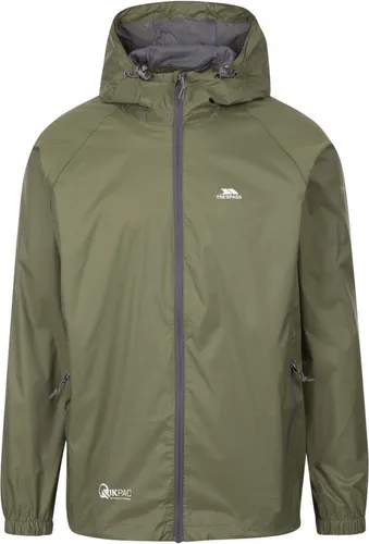 Trespass Qikpac Jacke moss (MS1) XXL – Wasserdicht & Atmungsaktiv - Die Trespass Qikpac Jacke ist die perfekte Unisex-Shell-Jacke für alle Wetterbedingungen. Mit 5000 mm Wassersäule, verstellbarer Kapuze und kompaktem Packmaß bietet sie optimalen Schutz und Komfort.