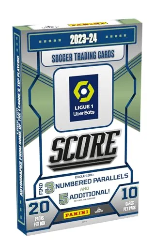 Panini SC Score Trading Cards Ligue 1 2023-2024 - Sammelkartenspiele: Decks & Sets mit 20 Hüllen, 200 Premium-Karten, darunter 160 seltene und 38 signierte Karten für begeisterte Sammler!