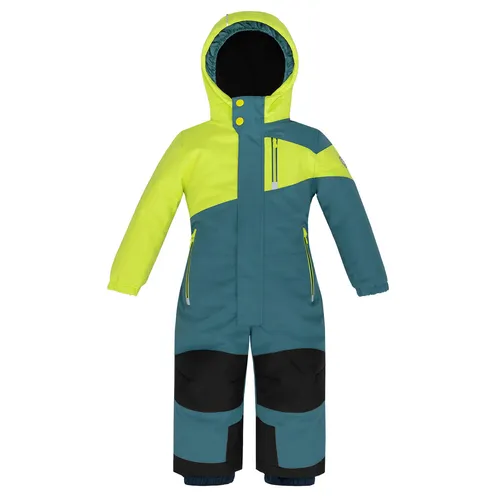 Killtec Kinder Skioverall 38469-841 - Wasserdicht und Atmungsaktiv für Jungen - Skianzug für Jungen in sturmblau/grün, winddicht, warm gefüttert und mit 10.000 mm Wassersäule. Ideal für unbeschwerte Schneetage!