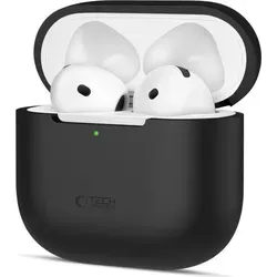 Tech-Protect Silikonhülle für Apple AirPods 4 – Schwarz - Schwarz