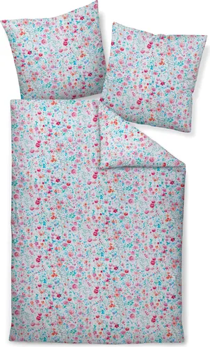 Janine Design Bettwäsche-Garnitur Mako-Satin 98107 in Rosa Mint - Bettwäsche aus 100% Baumwolle, atmungsaktiv und hautsympathisch, waschbar bis 60°C, trocknergeeignet – für erholsame Nächte in modernem Design.