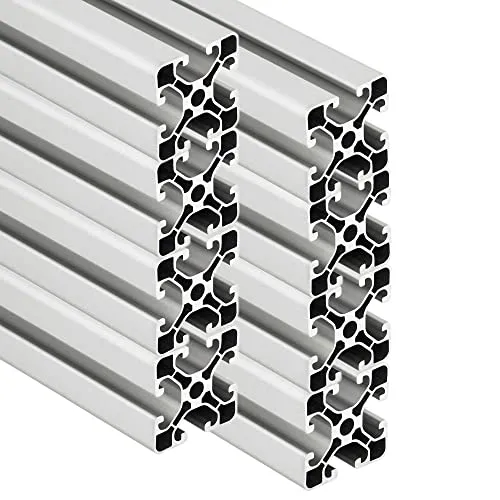SCHMIDT Aluminium Profil 40x40mm - 8 Stück à 2000mm - Aluminiumkanäle für individuelle Projekte, 8 eloxierte Nutprofile 40x40mm, stabil und rostfrei, ideal für kreative Konstruktionen.