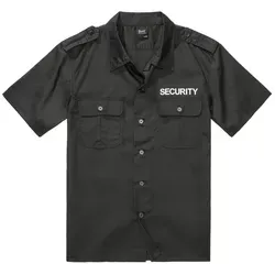 Brandit Security US Shirt Short Sleeve schwarz, Größe 3XL - Trainingsbekleidung mit robustem, wasserabweisendem Mischgewebe, ideal für aktive Einsätze. Das Kurzarm-Hemd bietet Bewegungsfreiheit und praktische Brusttaschen.