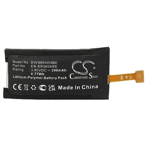 vhbw Akku kompatibel mit Samsung Gear Fit 2, SM-R360 Smartwatch Uhr Fitnessarmband (200mAh, 3,85V, Li-Polymer) + Werkzeug-Set